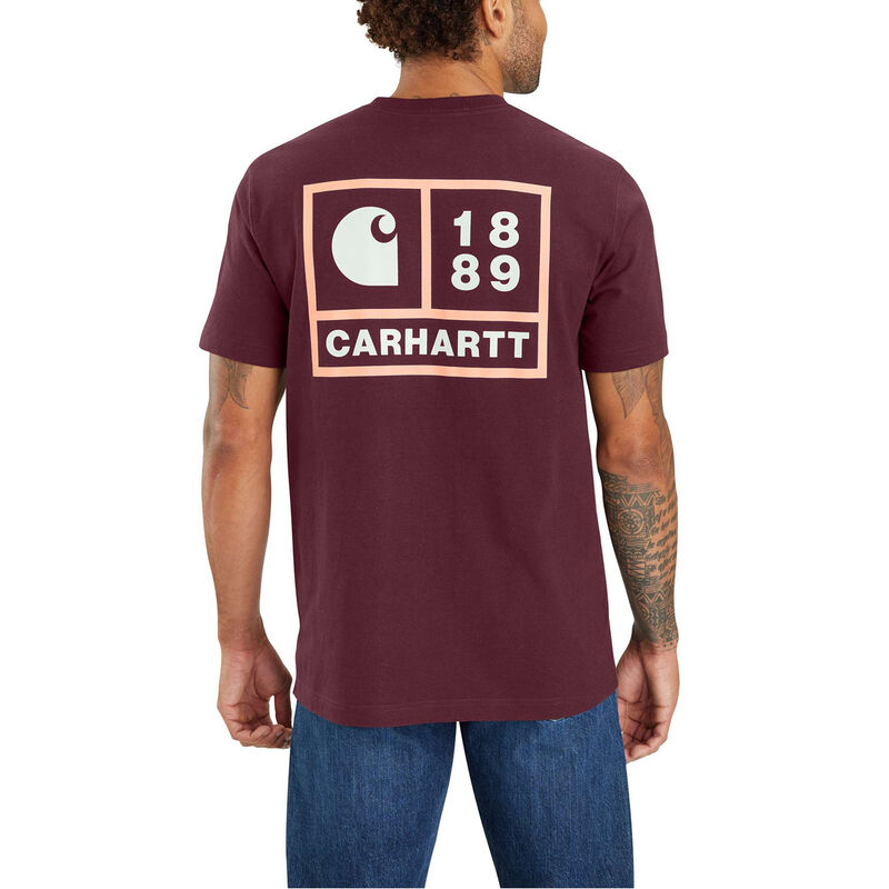 Carhartt Relaxed Fit Heavyweight Short-Sleeve Pocket 1889 Graphic T-Shirt image number 0
