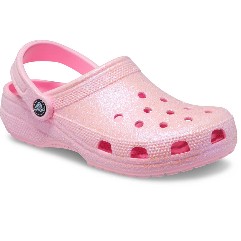 Crocs Women's Classic Glitter Flamingo Clogs image number 2