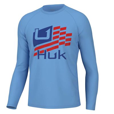 Huk Men's Long Sleeve Logo Crew Top