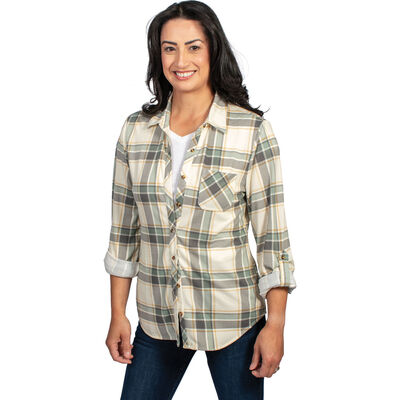 Canyon Creek Women's Knit Plaid Flannel Shirt