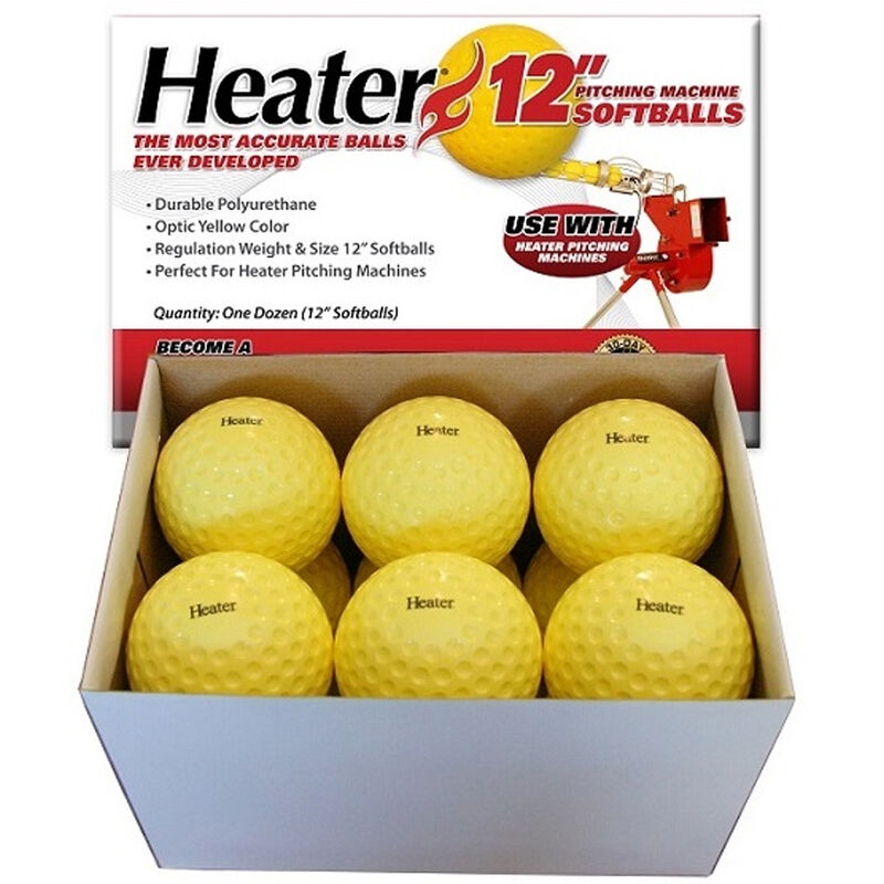 Heater Sports 12pk 12" Heater Pitching Machine Softballs image number 0