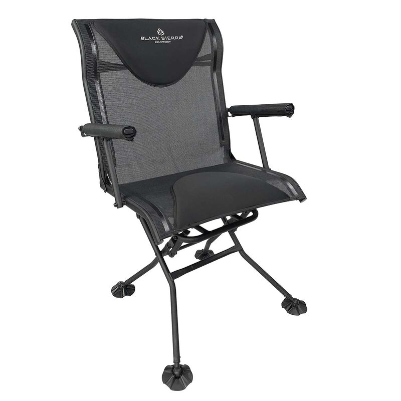 Black Sierra Deluxe Swivel Arm Chair image number 0