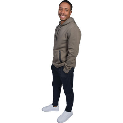 Leg3nd Men's Zip Pocket Pullover Hoodie