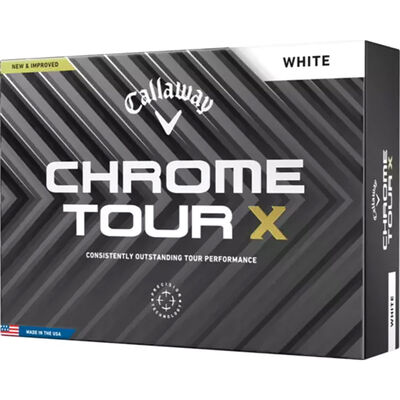 Callaway Golf 2024 Chrome Tour X White Golf Balls 12 Pack