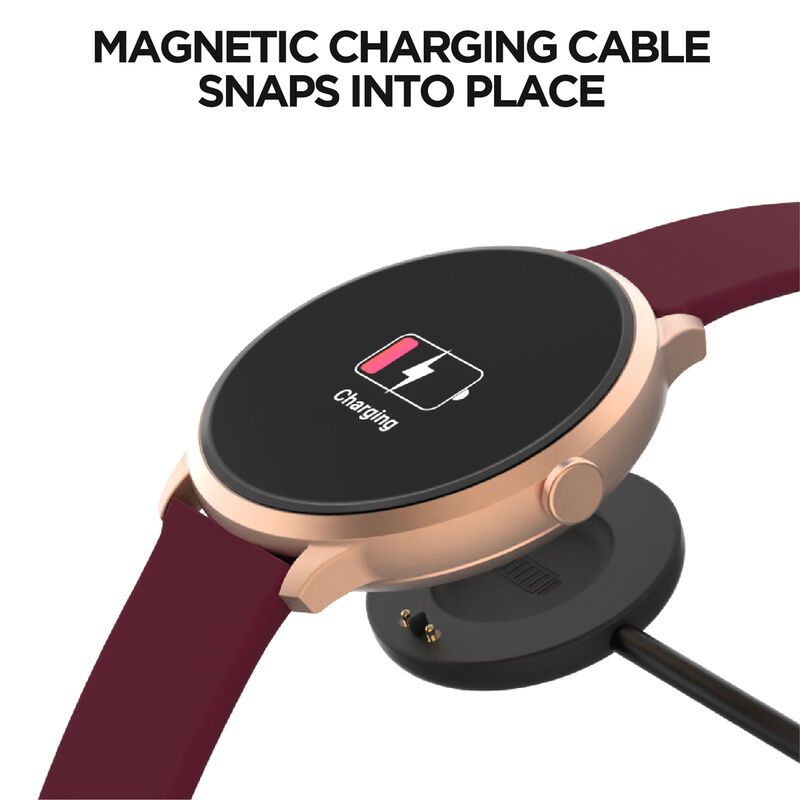 Itouch Sport 3 Smartwatch: Rose Gold Case with Merlot Strap image number 3