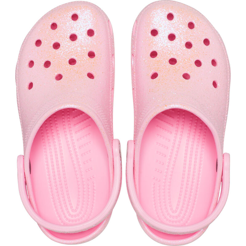 Crocs Women's Classic Glitter Flamingo Clogs image number 6