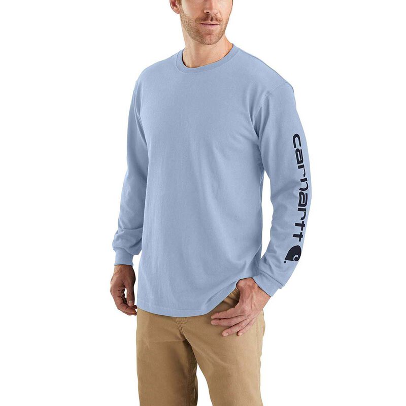 Carhartt Men's Loose Fit Heavyweight Long-Sleeve Logo Sleeve Graphic T-Shirt image number 0