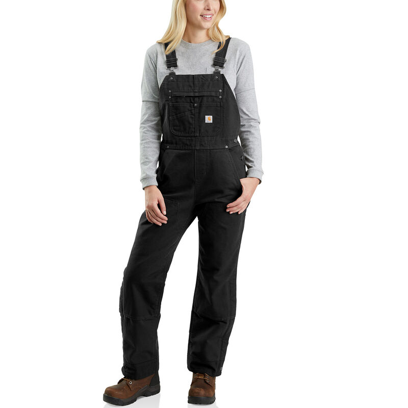 Carhartt Women's Relaxed Fit Washed Duck Insulated Bib Overalls image number 2