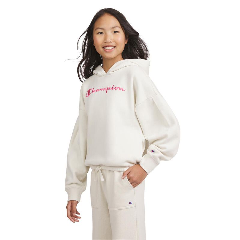 Champion Girl's Pullover Fleece Hoodie image number 2