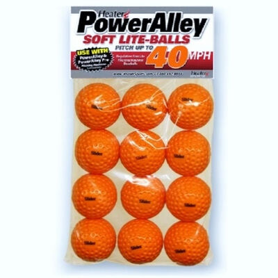 Heater Sports 12pk PowerAlley 40 MPH Orange Lite Baseballs