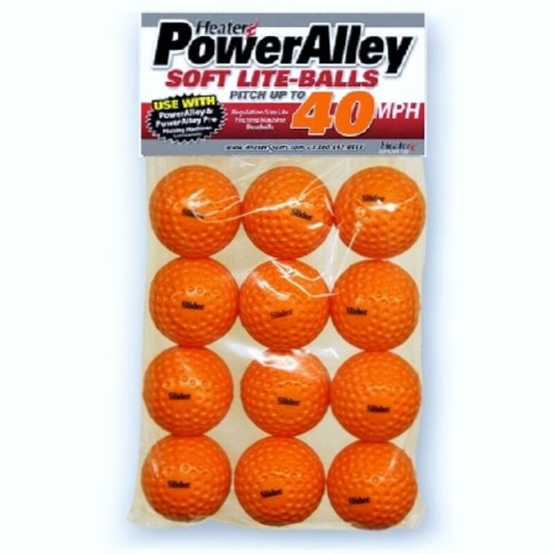 Heater Sports 12pk PowerAlley 40 MPH Orange Lite Baseballs image number 0