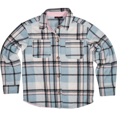 Canyon Creek Girl's Fleece Plaid Shirt Jacket
