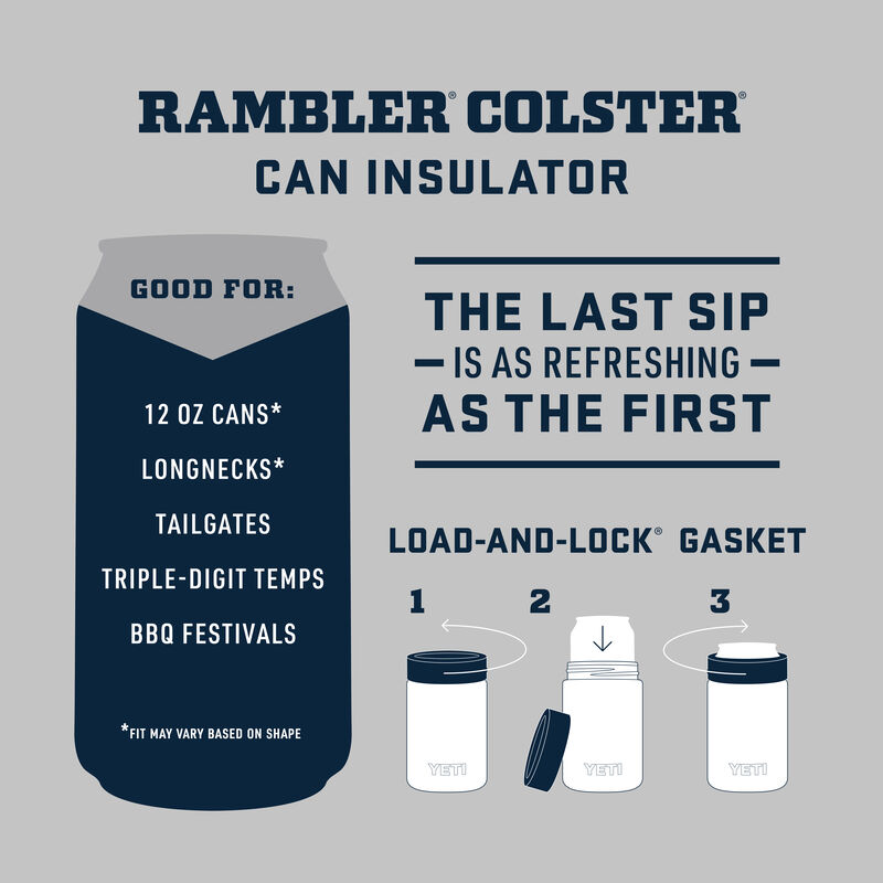 YETI Rambler Colster Can Insulator Cooler 12 OZ. Black 