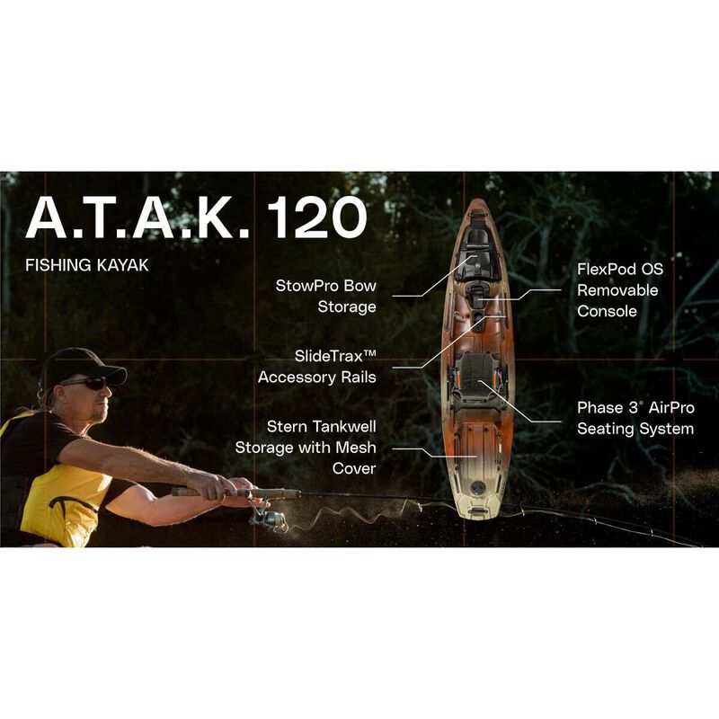 Wilderness Syst A.T.A.K 120 Fishing Kayak image number 2