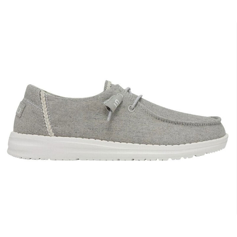 HeyDude Women's Wendy Chambray Braid Grey Shoes image number 0