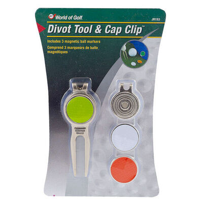 Golf Gifts Divot Tool With Cap Clip 3 Markers