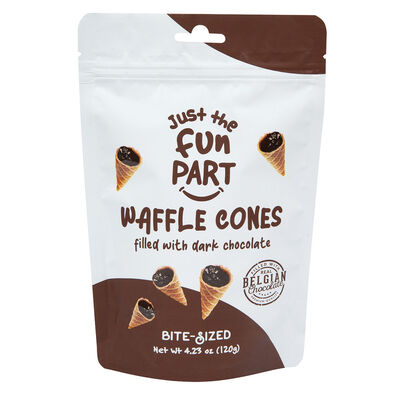 Just The Fun Dark Chocolate Waffle Cone Bites