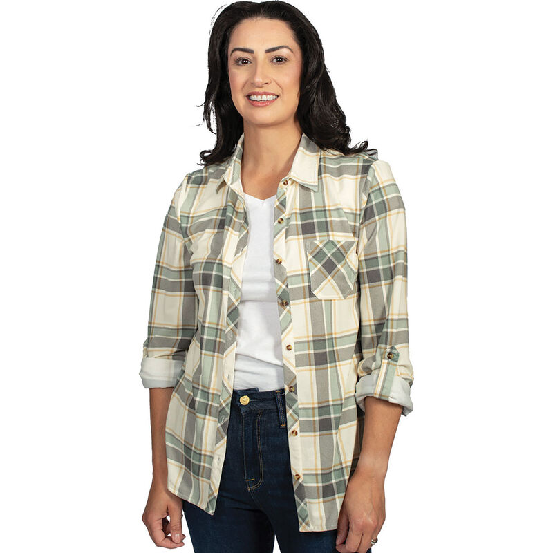Canyon Creek Women's Knit Plaid Flannel Shirt image number 2