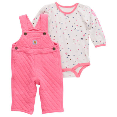 Carhartt Girl's Infant 2pc Overall Set