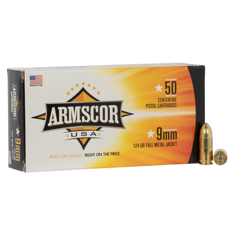 Armscor 9mm 124 Frain FMJ Ammo image number 0