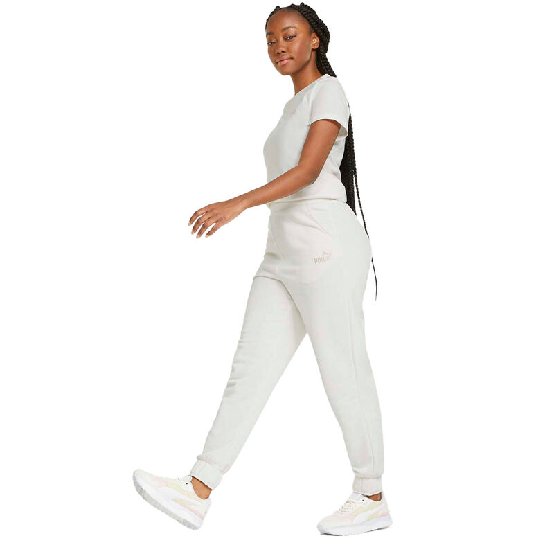 Puma Women's Ess+ Embroidery High-Waist Pants image number 4