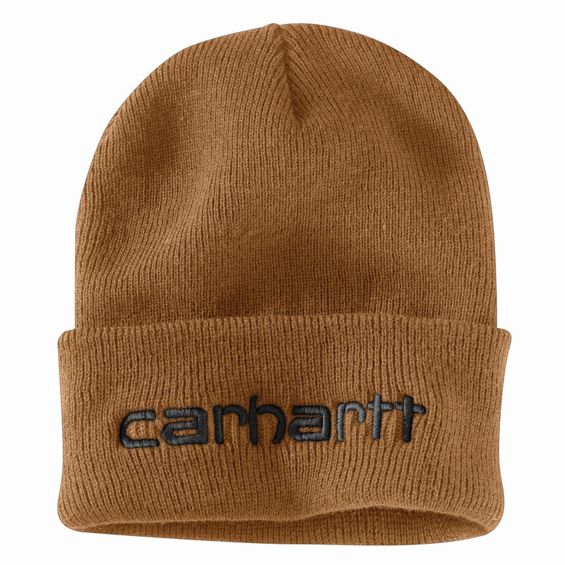 Carhartt Men's Knit Insulated Logo Graphic Cuffed Beanie image number 1