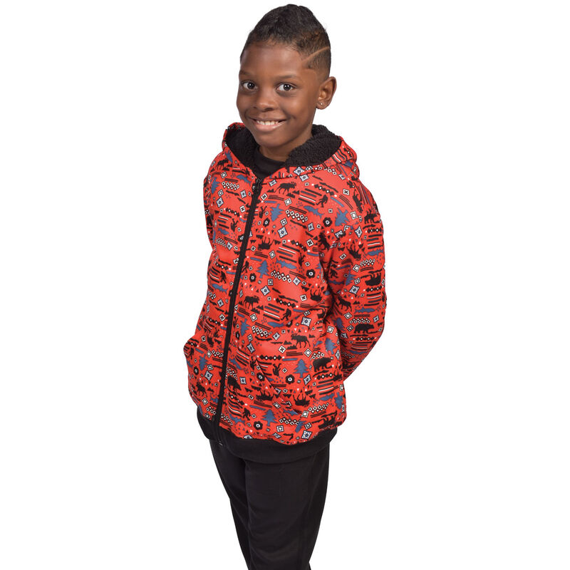 Canyon Creek Boy's Sherpa Lined Full Zip Hoodie image number 0