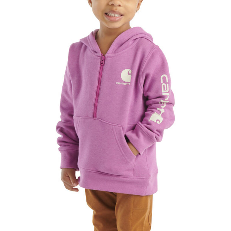 Carhartt Girl's Toddler 1/2 Zip Hoodie image number 0