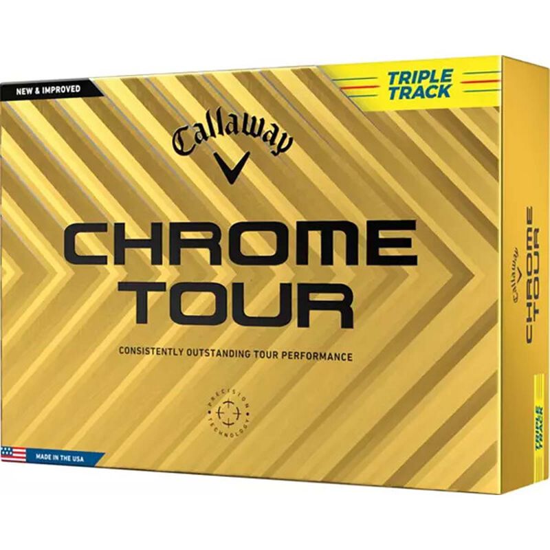 Callaway Golf 2024 Chrome Tour Triple Track Yellow Golf Balls 12 Pack image number 0