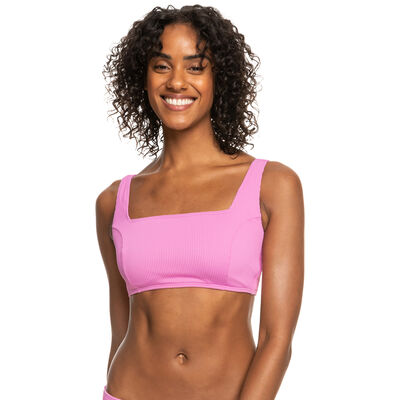 NIke Women's Athletic Swim Contrast Sport Bra Bikini Top, Pink