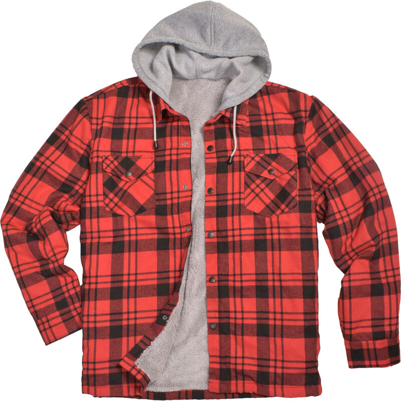 Flint Workwear Men's Flannel Sherpa Lined Shirt Jacket image number 0