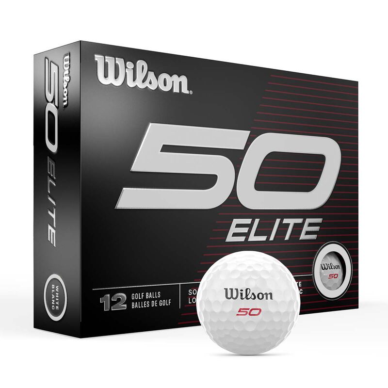 Wilson Fifty Elite White Golf Balls 12 Pack image number 0