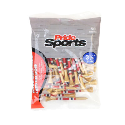 Pride Sports Usa 3 1/4" 50 Pack Wood Golf Tees