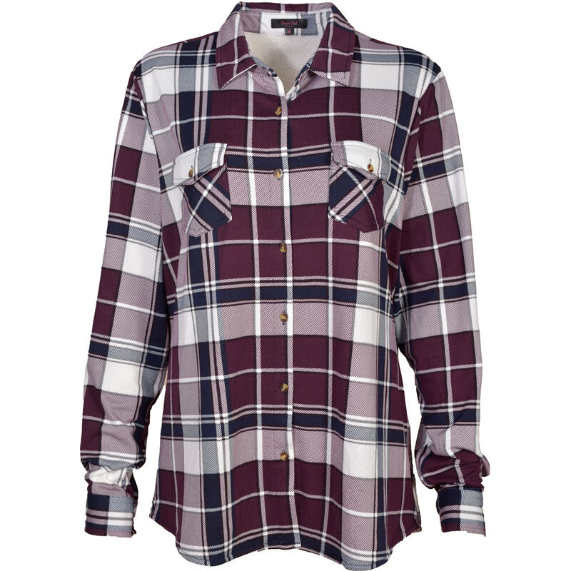 Canyon Creek Women's Knit Plaid Flannel Shirt image number 0