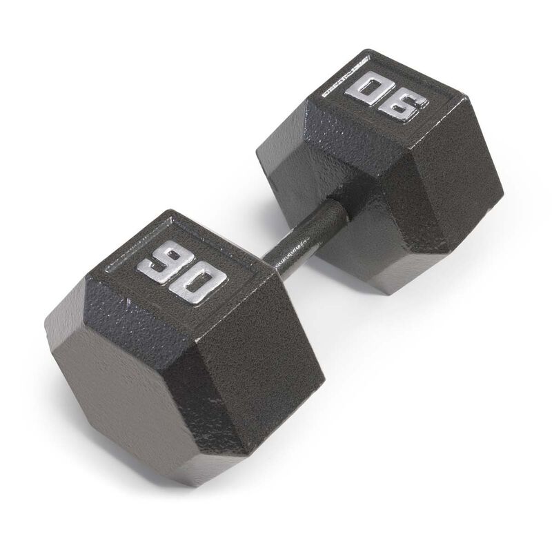 Marcy 90lb Cast Iron hex Dumbell image number 0