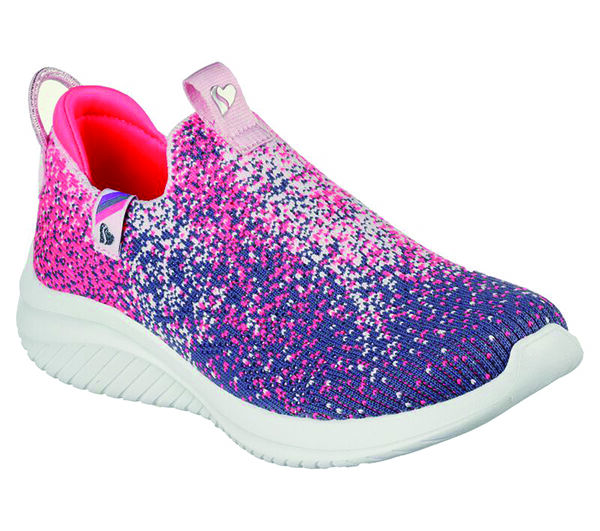 Skechers Kids Girls Ultra Flex 3.0-Color Joy Sneaker, Black/Multi