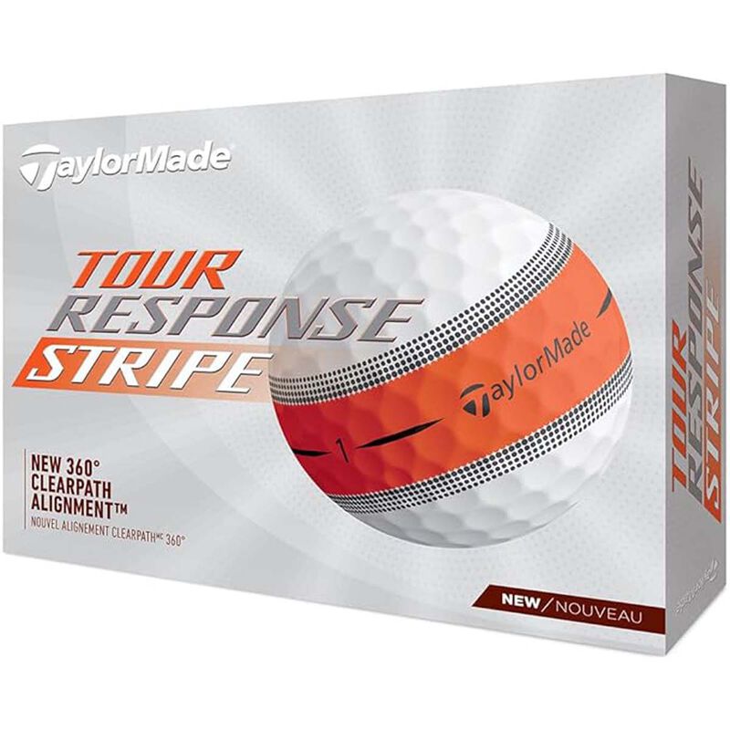 Taylormade Tour Response Orange Stripe Golf Balls image number 0