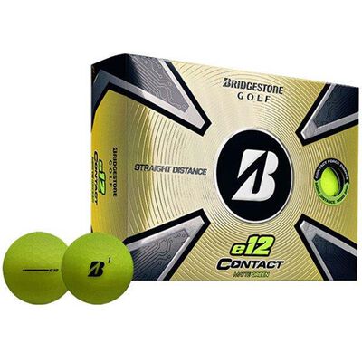 Bridgestone 2023 E12 Contact Matte Green Golf Balls 12 Pack