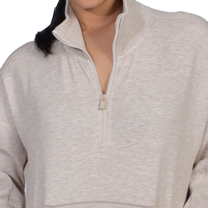 Yogalicious Women's 1/2 Zip Crop image number 4