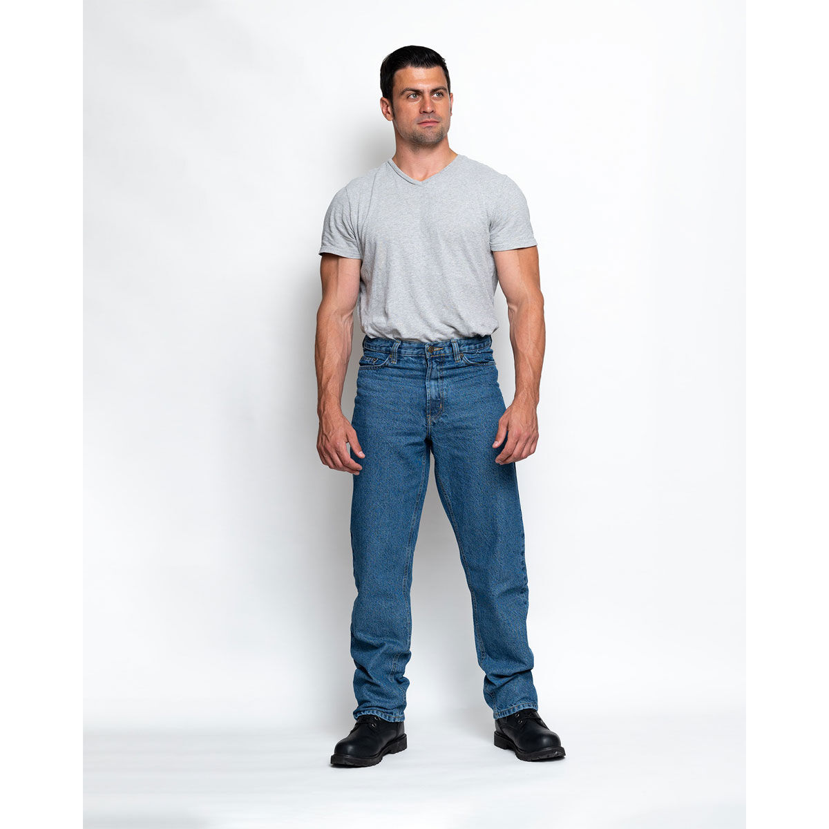 Full Blue Men's 5 Pocket Classic Relaxed Fit Jeans