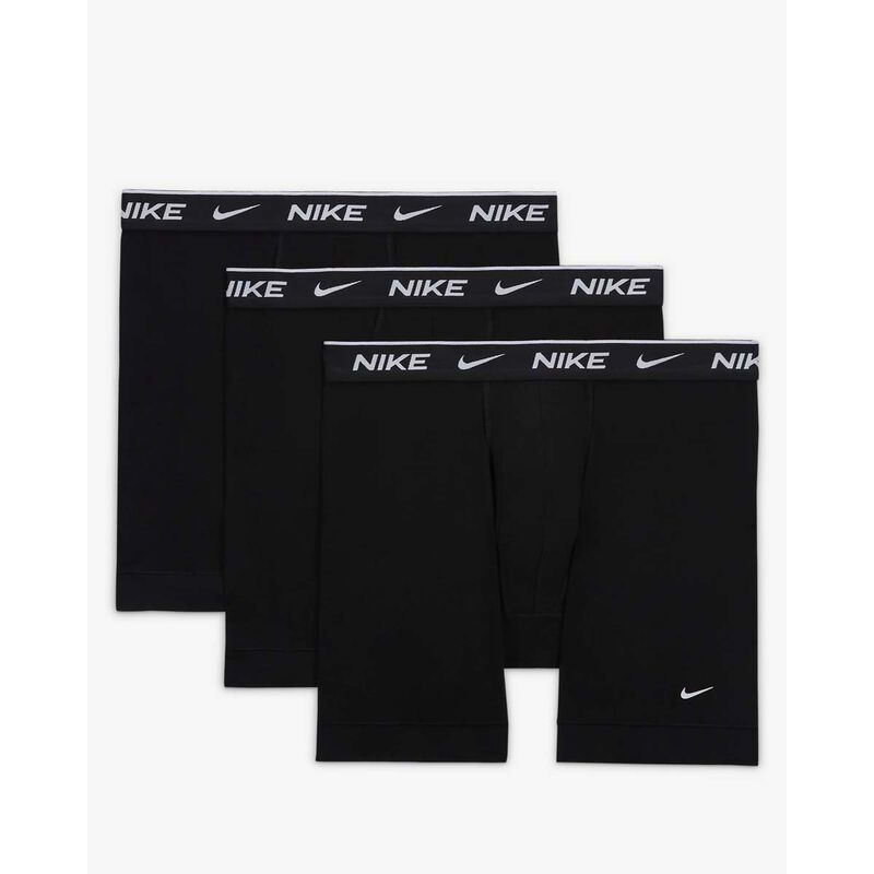 Essential Men's Boxer Briefs with Fly - Black 3-Pack