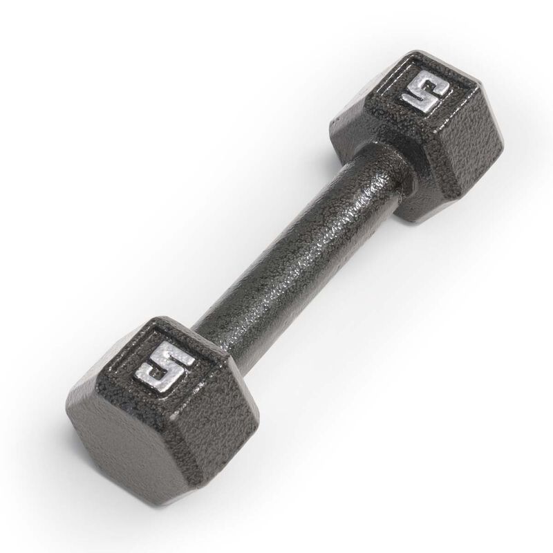 Marcy 5lb Cast Iron Hex Dumbbell image number 0