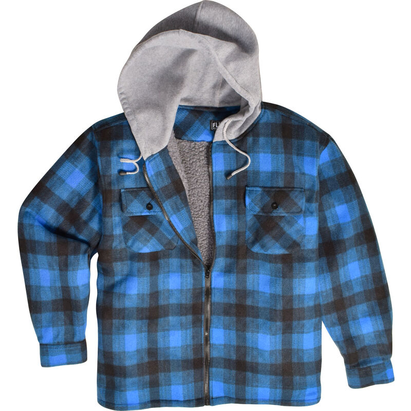 Flint Workwear Men's Flannel Sherpa Lined Shirt Jacket image number 0