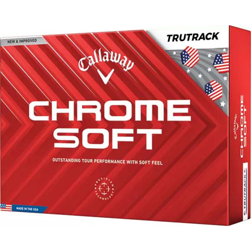 Callaway Golf Chrome Soft USA TruTrack Golf Balls 12 Pack image number 0