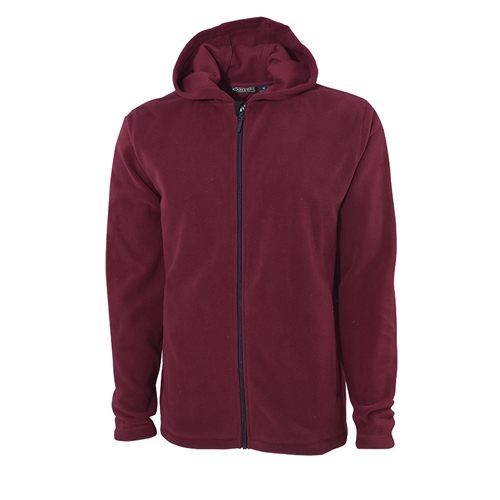 wine colored fleece jacket