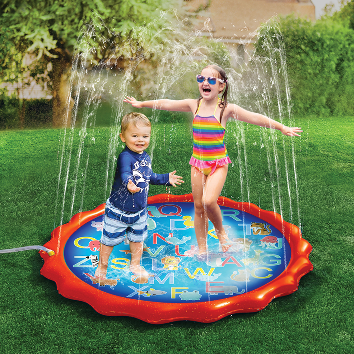 Splash Buddies Rocket Ship Sprinkler Spray Mat- 60 Inch