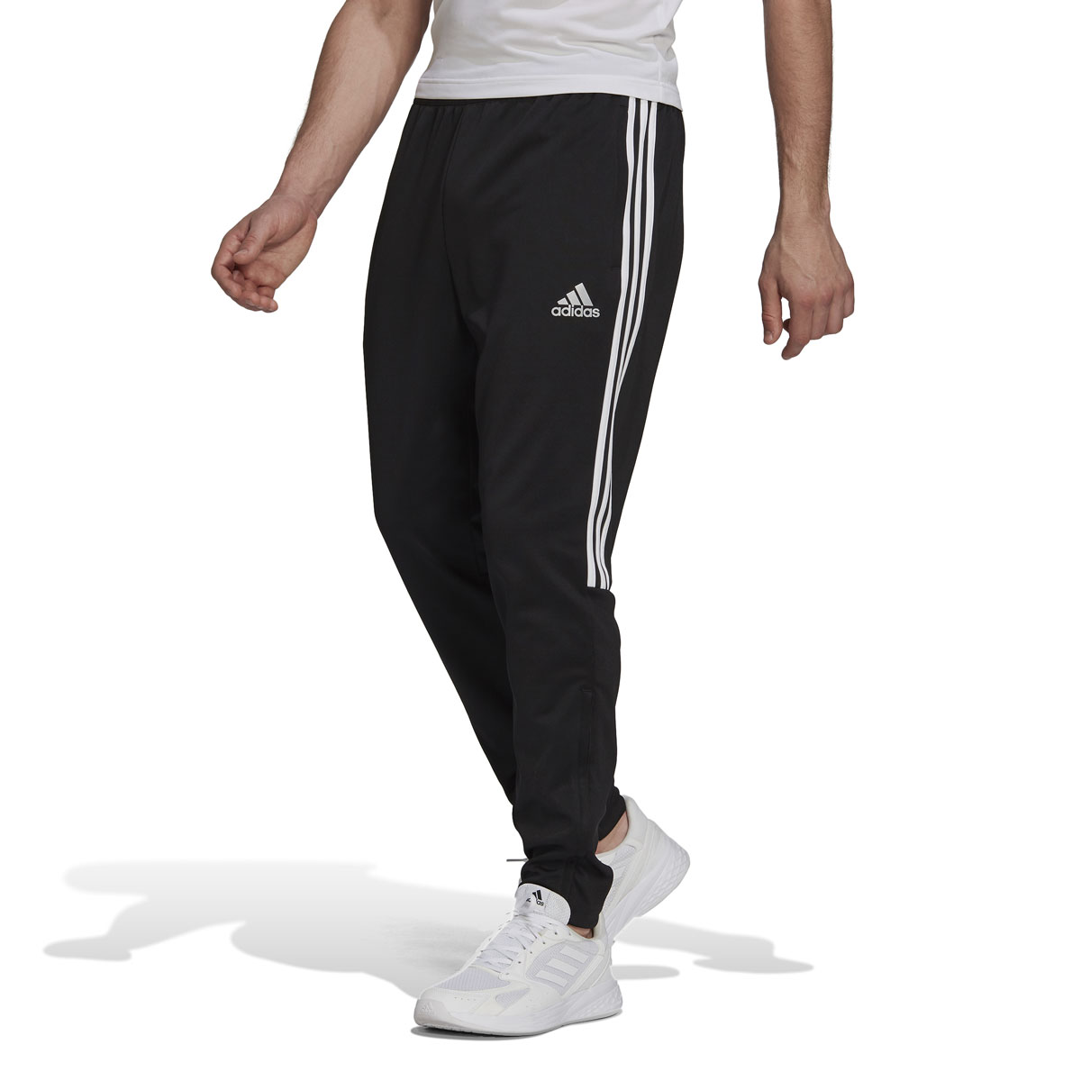 adidas AEROREADY Sereno Slim Tapered-Cut 3-Stripes Pants - Blue