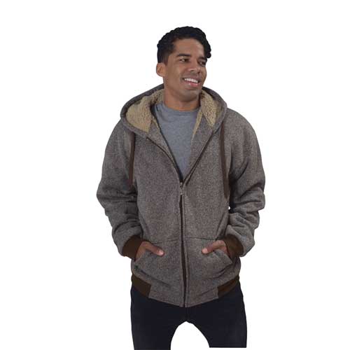 big ball sports sherpa lined hooded jacket