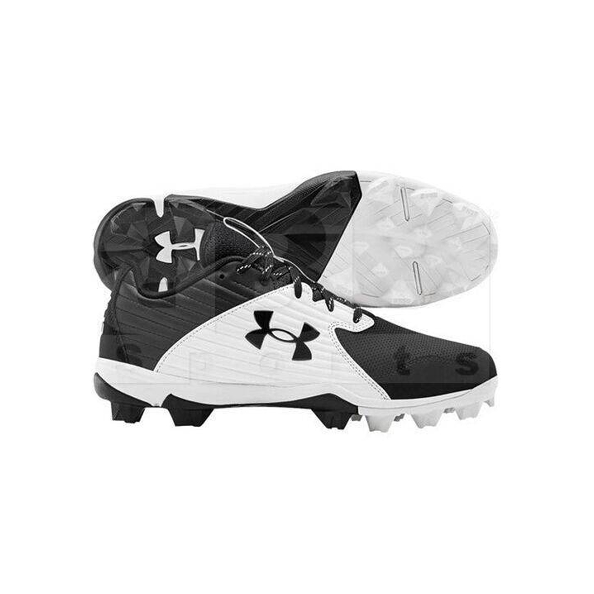  Under Armour Men's Leadoff Low Rubber Molded Cleat Shoe,  Baseball Gray, 6.5