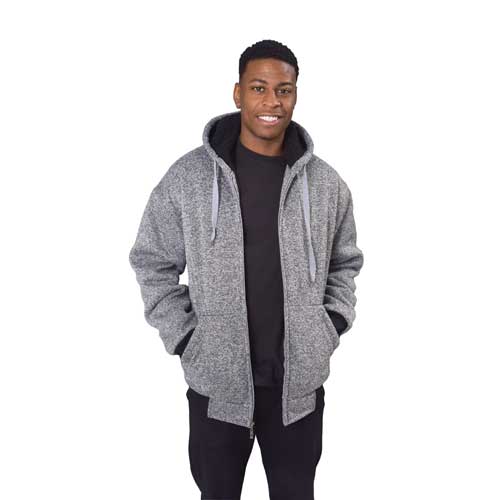 big ball sports sherpa lined hooded jacket